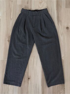 Gap 365 High Rise Taper Trouser Dark Grey Size 00 Petite